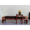 Exclusive Water Hyacinth Wicker Bench, Table Stool, Lamp for Bedroom Set For Indoor Use